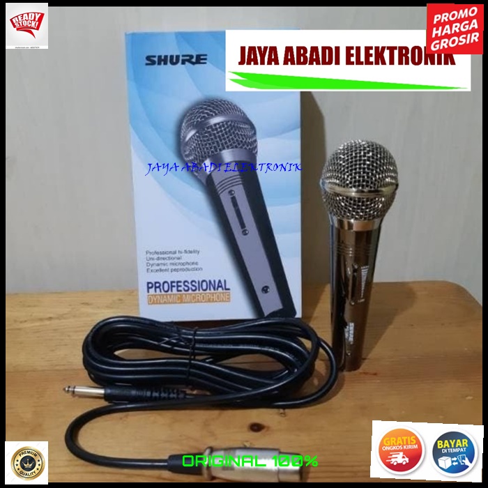 G557 SHURE MICROPHONE KABEL PRO VOKAL KARAOKE BAHAN BESI METAL AUDIO MUSIK SOUND BISA UNTUK ACARA PANGGUNG MC PIDATO CERAMAH MEETING SEMINAR DDL CARDIOID DYNAMIC PROFESIONAL MICROPHONE LEGENDARY KHUALITAS PERFORMANCE PREMIUM SUARA PEKA BISA SEGALA JENIS