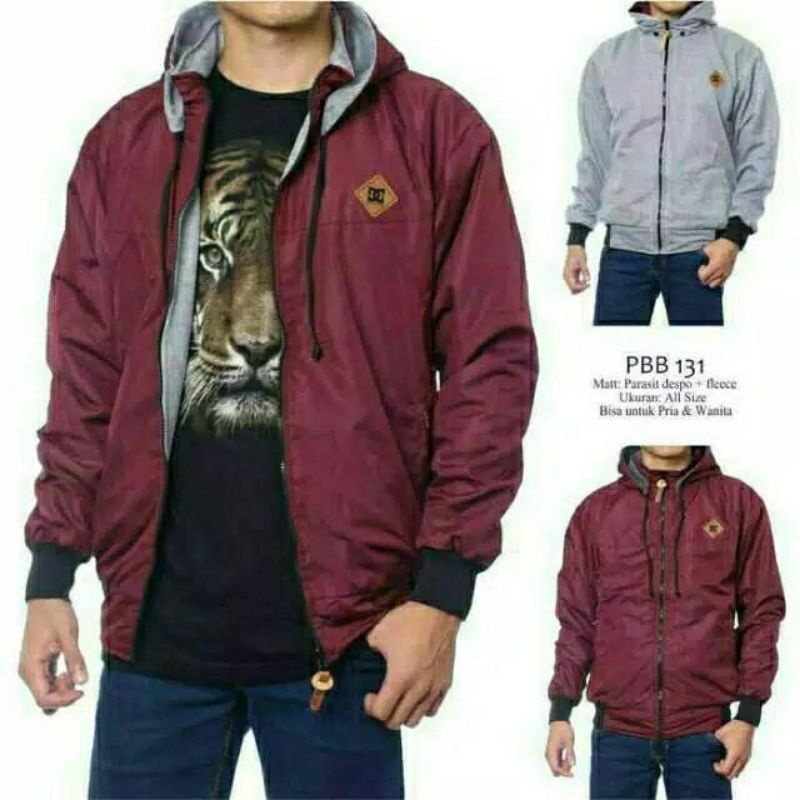 JACKET PARASUT BOLAK BALIK DC PRIA/WANITA