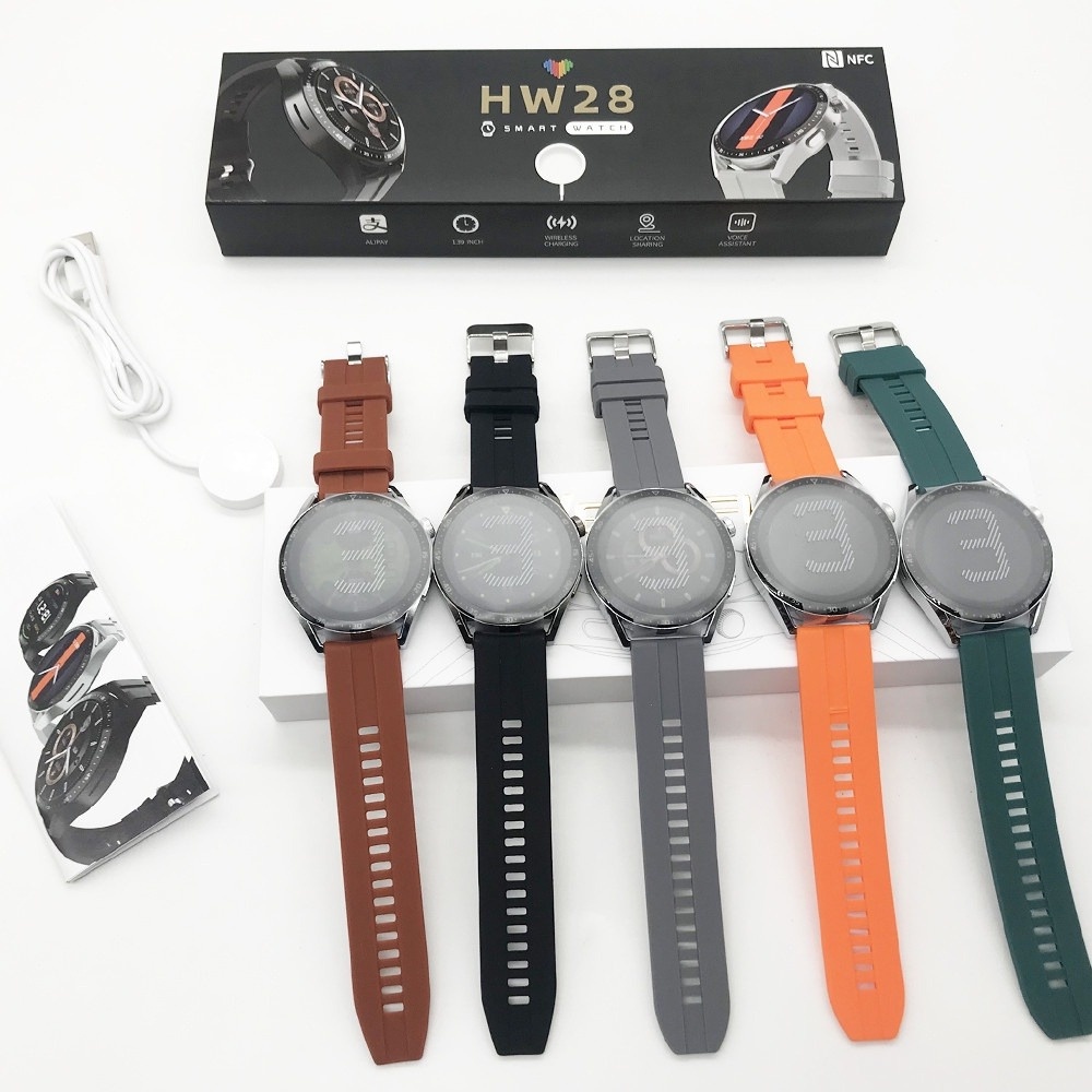 Tahan Air✅ Garansi MX12/MX1/D3 Pro/HW28(BISA TELEPON DARI JAM)ANDROID IOS SMARTWATCH SMARTWATCH 1.28inch Round Screen IP68 Waterproof Long Standby Watches Heart Rate Monitor Fitness Tracker