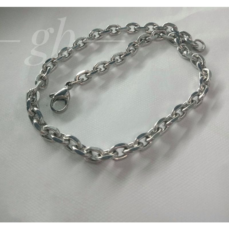 Gelang titanium pria polos anti karat