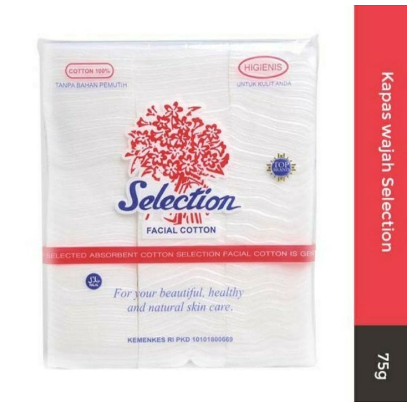 Selection Facial Cotton 75 gr kapas kecantikan kapas wajah