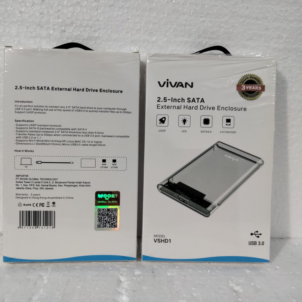 External Hard Drive Enclosur 2.5&quot;   VIVAN