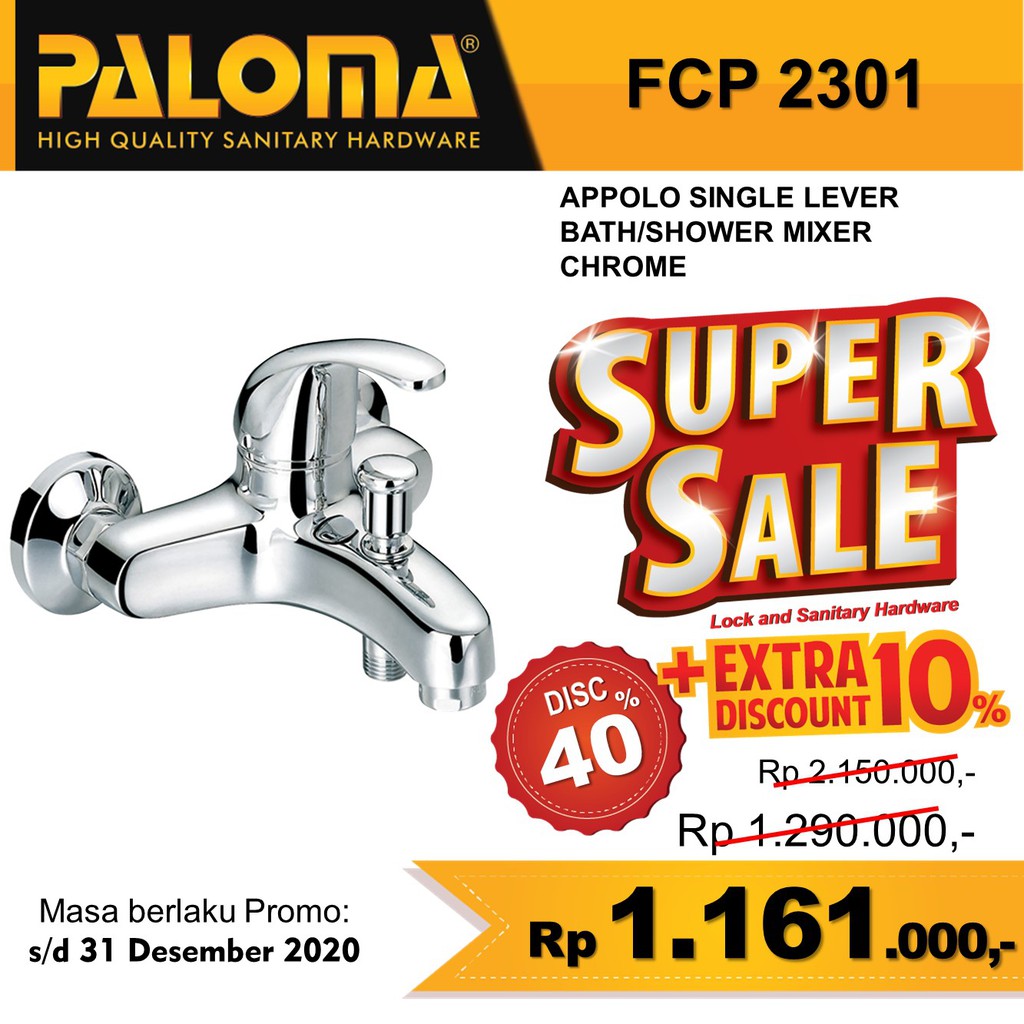 Faucet PALOMA FCP 2301 Keran Kran Air Panas Dingin Bak Shower Mandi