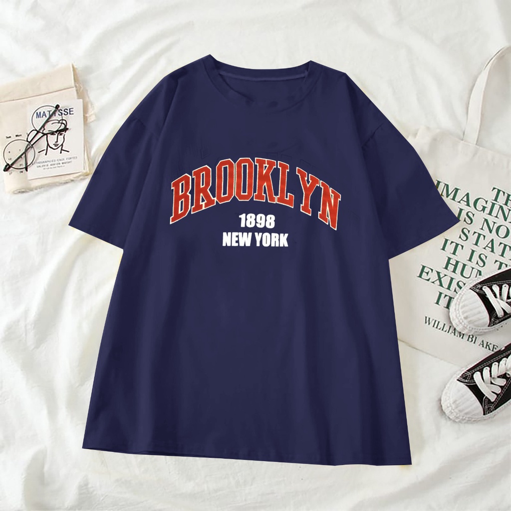 BISA COD//baju oversize pria terbaru baju BROOKLYN size L,XL baju terlaris, baju keren fashion pria terbaru -covid.fashion