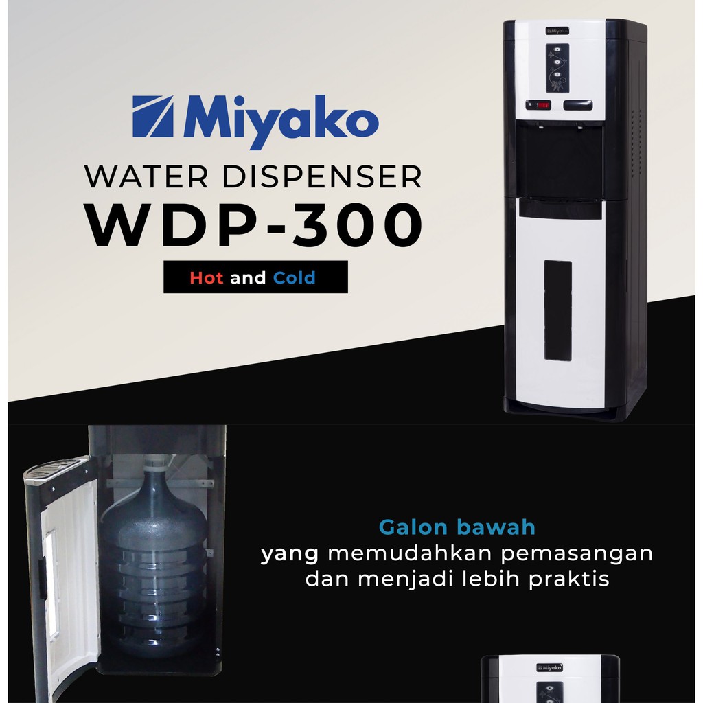 (PENGIRIMAN KHUSUS JNT/JNE/DLL) Dispenser Tinggi Galon Bawah Miyako WDP300