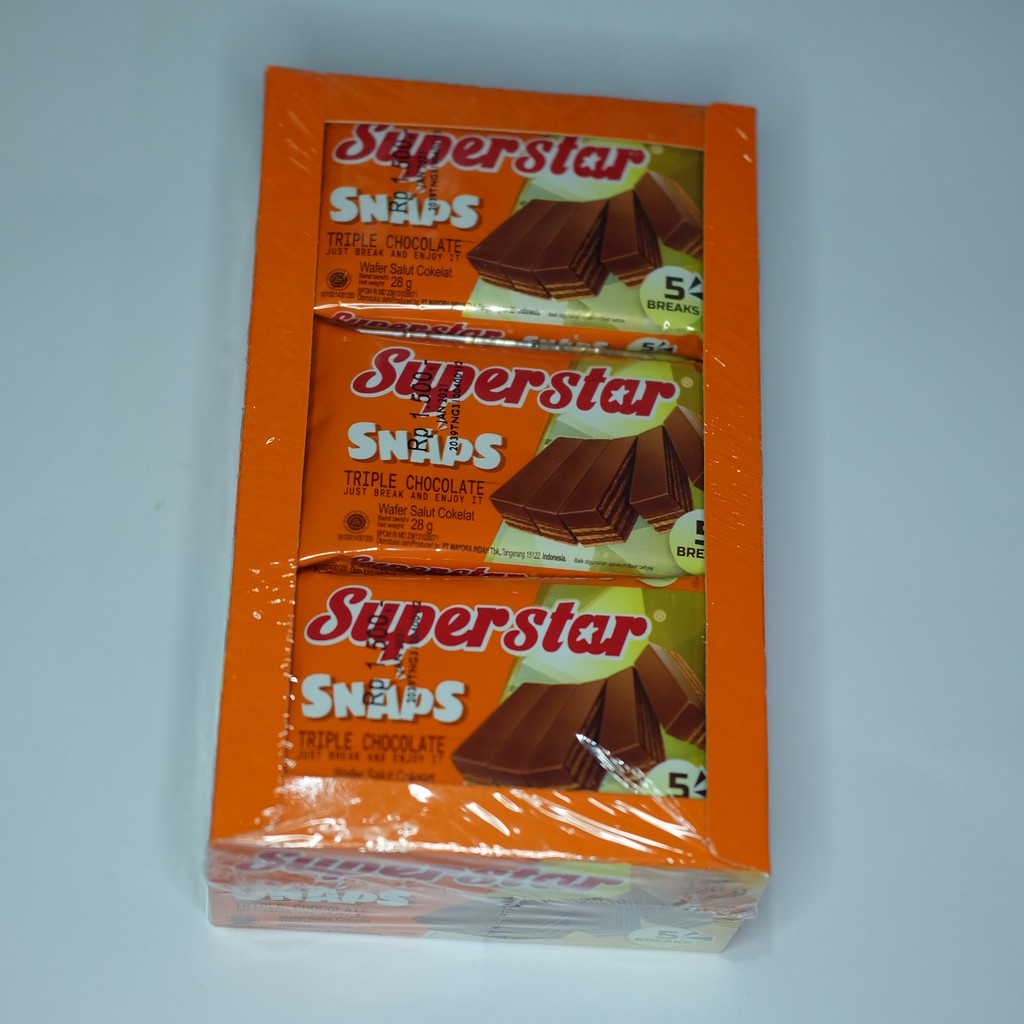 

Mayora Superstar Snaps Triple Chocolate 28 gr 12 pcs