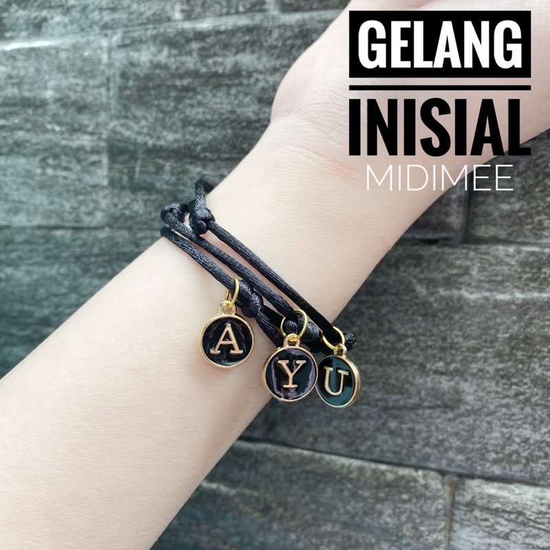 GELANG INITIAL NAMA KHUSUS HITAM