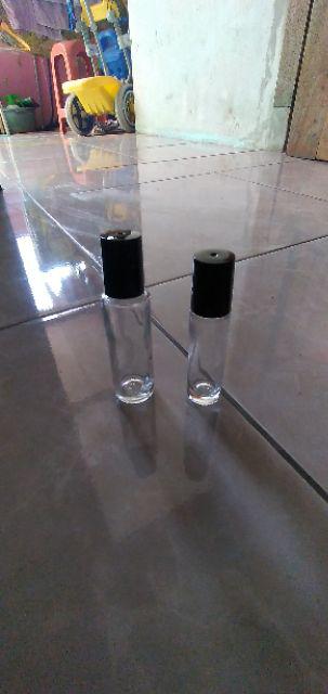 Botol Roll On / Roller 10ml Kaca Transparan Tebal, Botol Parfum, Botol Essential Oil