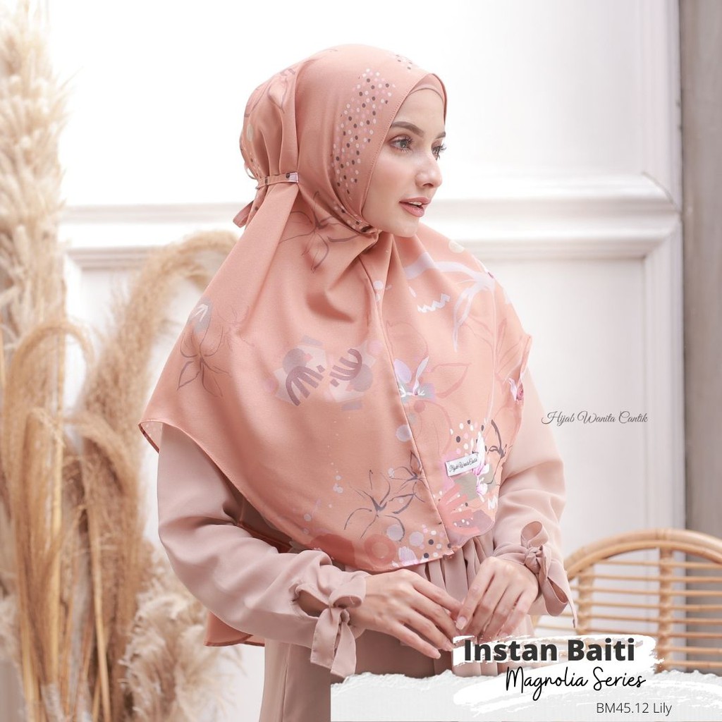 Hijabwanitacantik - Instan Baiti Magnolia | Hijab Instan | Jilbab Instan Bergo Exclusive Printing-7
