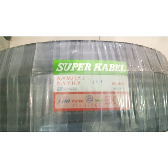 Kabel NYYHY / NYMHY Serabut Super Kabel 3x4mm Warna Hitam / Putih