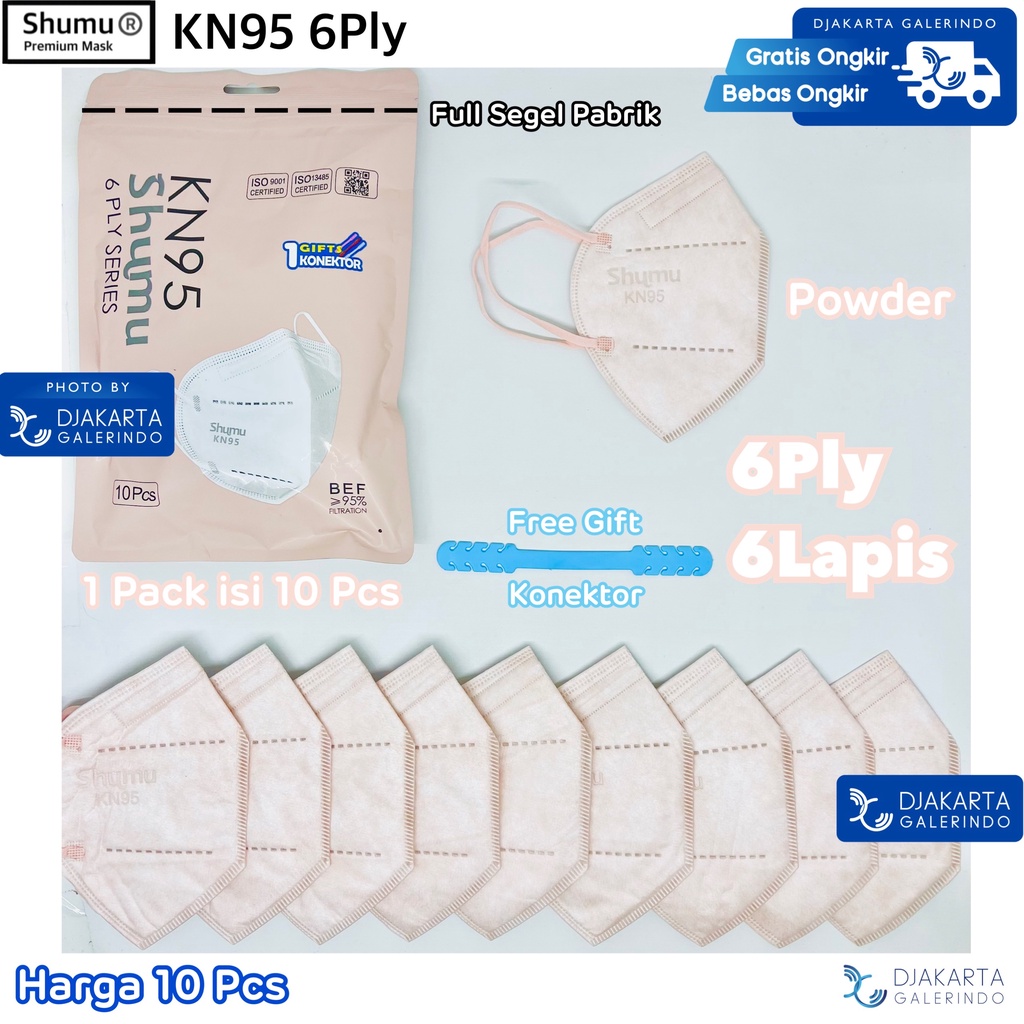 Masker KN95 6Ply Shumu Sachet / Pack isi 10 Pcs