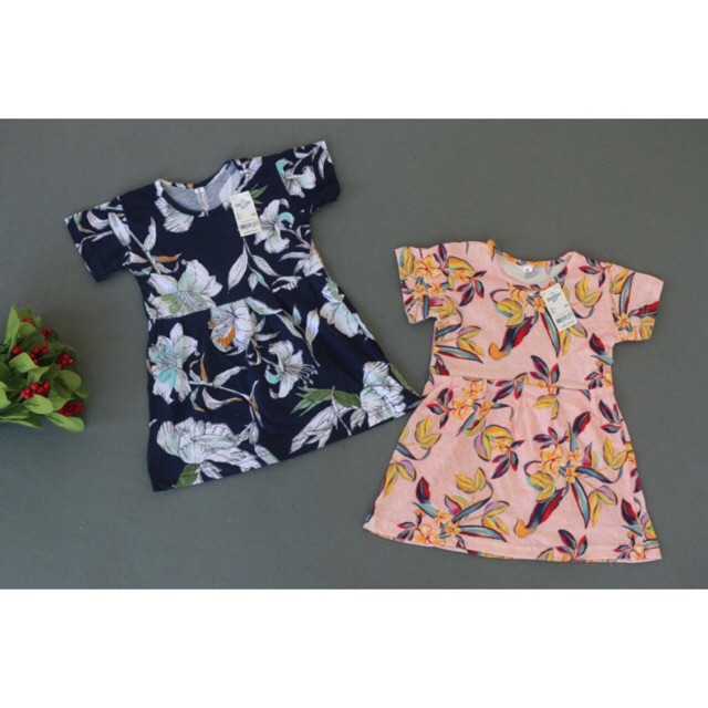 Dress kaos motif anak  SML  XL  XXL dress bayi  baju  anak  