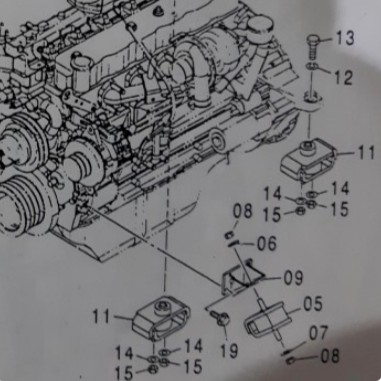 Mounting belakang zaxis 200 4410044 4248362