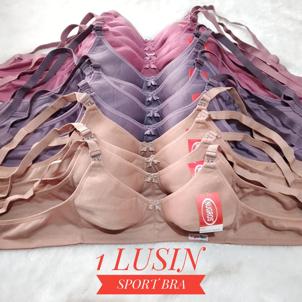 [12PCS] BRA TANPA KAWAT LUSINAN / SPORT BRA / BRA