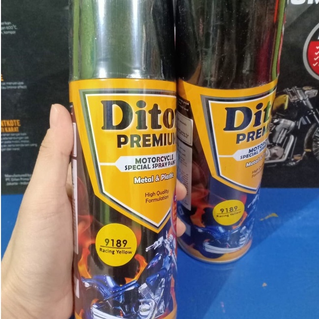 DITON Premium Pilok Pilox Cat Semprot - Y9189* Racing Yellow (9189) / Kuning Metalik (400cc)