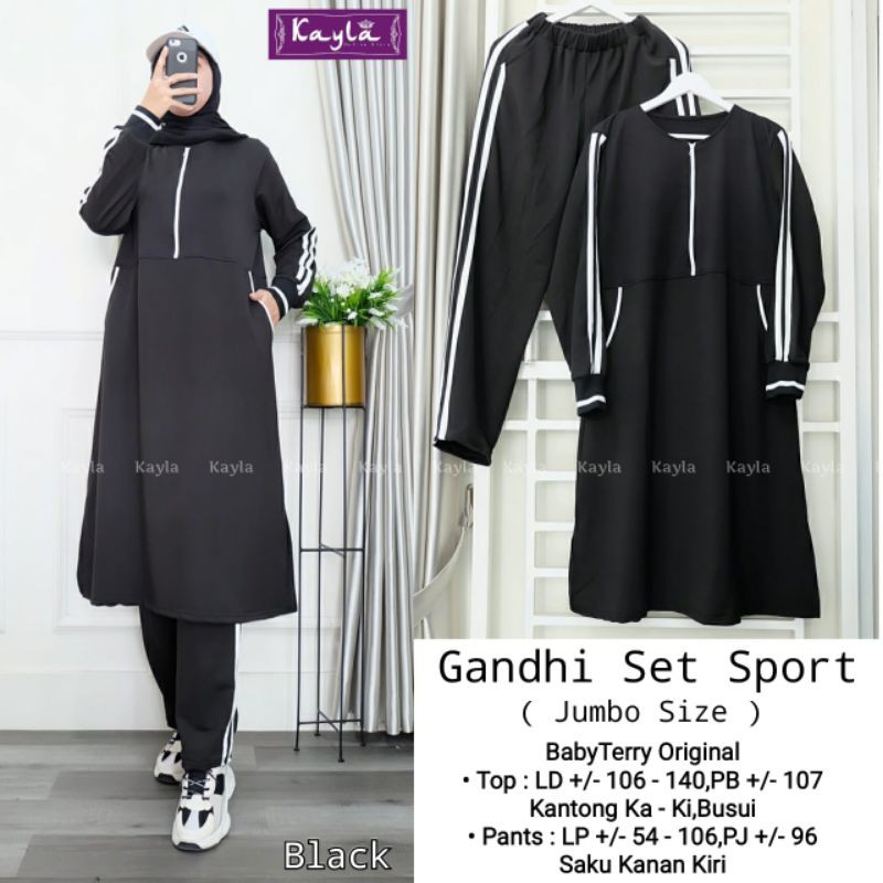 GANDHI SET JUMBO / SETELAN OLAHRAGA / GOWES JUMBOO ORI BY KAYLA CLAUDYA SOLO SURAKARTA
