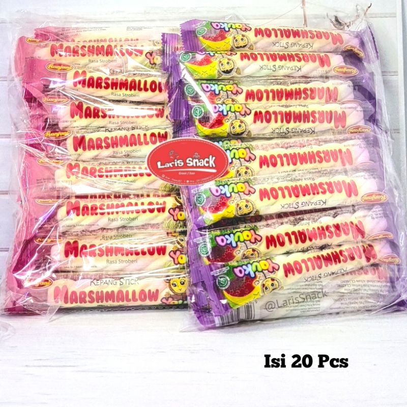 MARSHMALLOW YOUKA BULAT DAN KEPANG1 PACK ISI 20 PCS