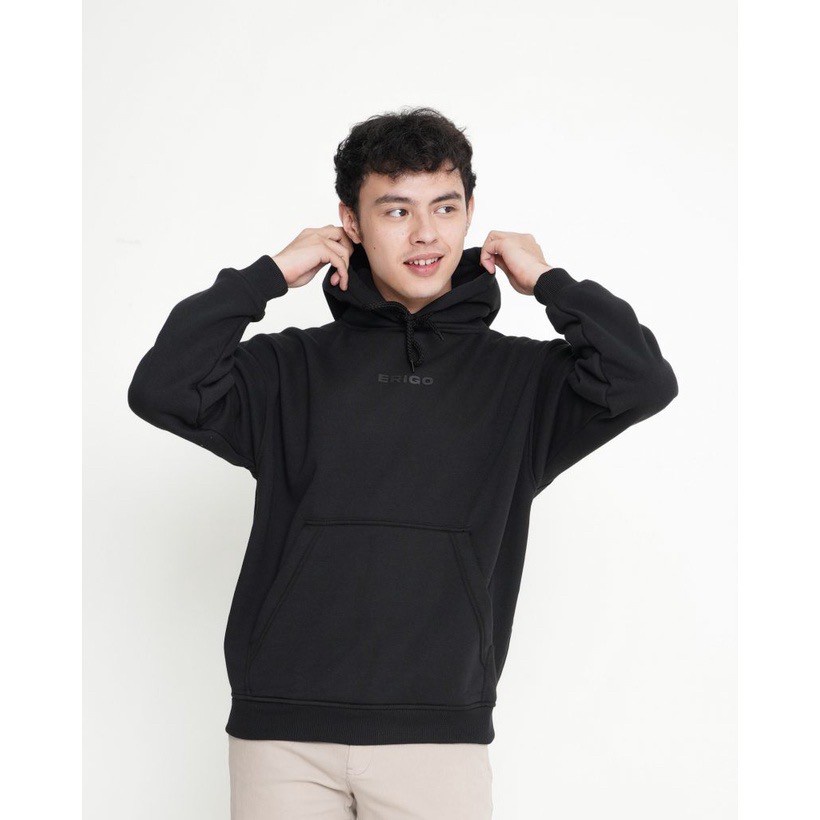 Jaket Erigo Hoodie Pria Mint Cream &amp; Black Premium - Sweater Erigo - Jaket Erigo - Crewneck Erigo