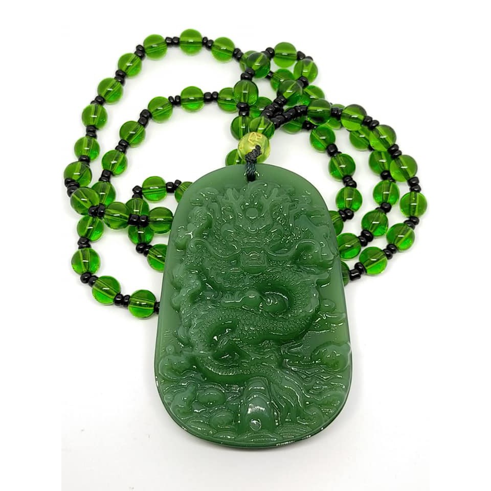 KALUNG PRIA LIONTIN GIOK HITAM / KALUNG BLACK JADE NAGA DRAGON TERMURAH