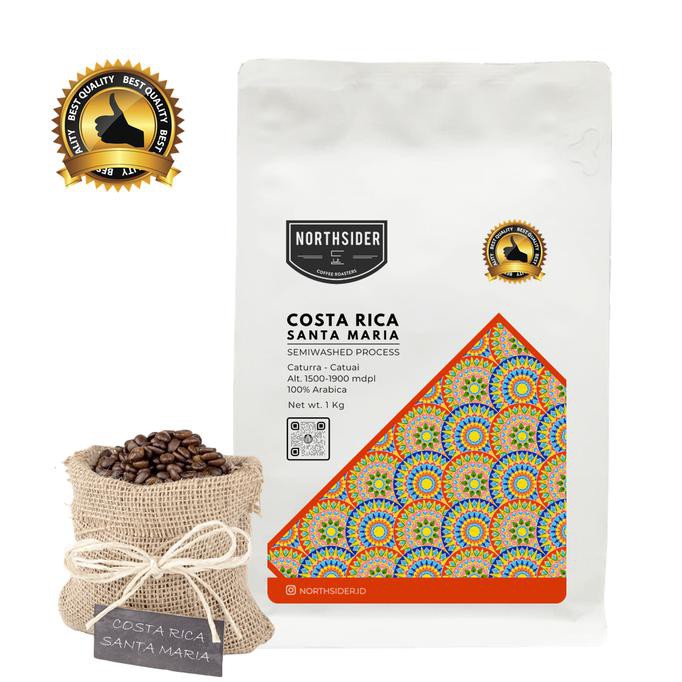 

BIJI KOPI ARABICA COSTA RICA SANTA MARIA SEMIWASHED - 200GR NORTHSIDER - BIJI KOPI
