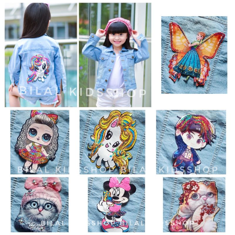 JAKET JEANS LED ( NYALA ) / JAKET JEANS ANAK