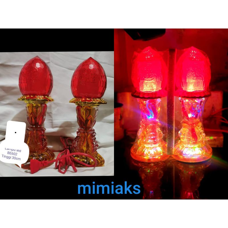 Lampu Sembahyang Led Altar Model Kaca Sui cin LED T 30cm