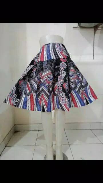 Rok Batik Pendek Motif Random/Grosir Rok Kerja Murah/Rok Mini Batik/Rok Casual/Rok Vintage