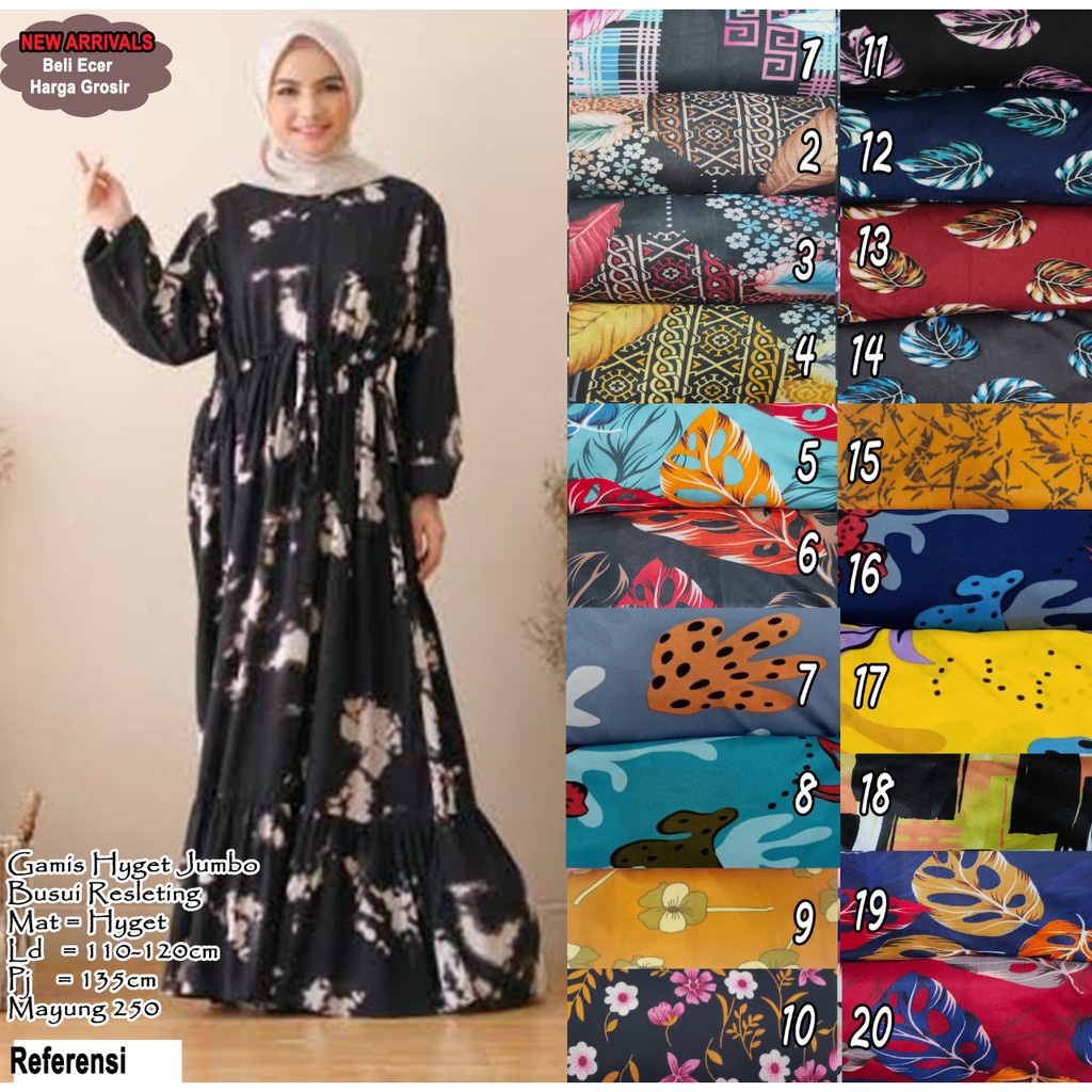 GAMIS HYGET MOTIF BUSUI - gamis murah mayung