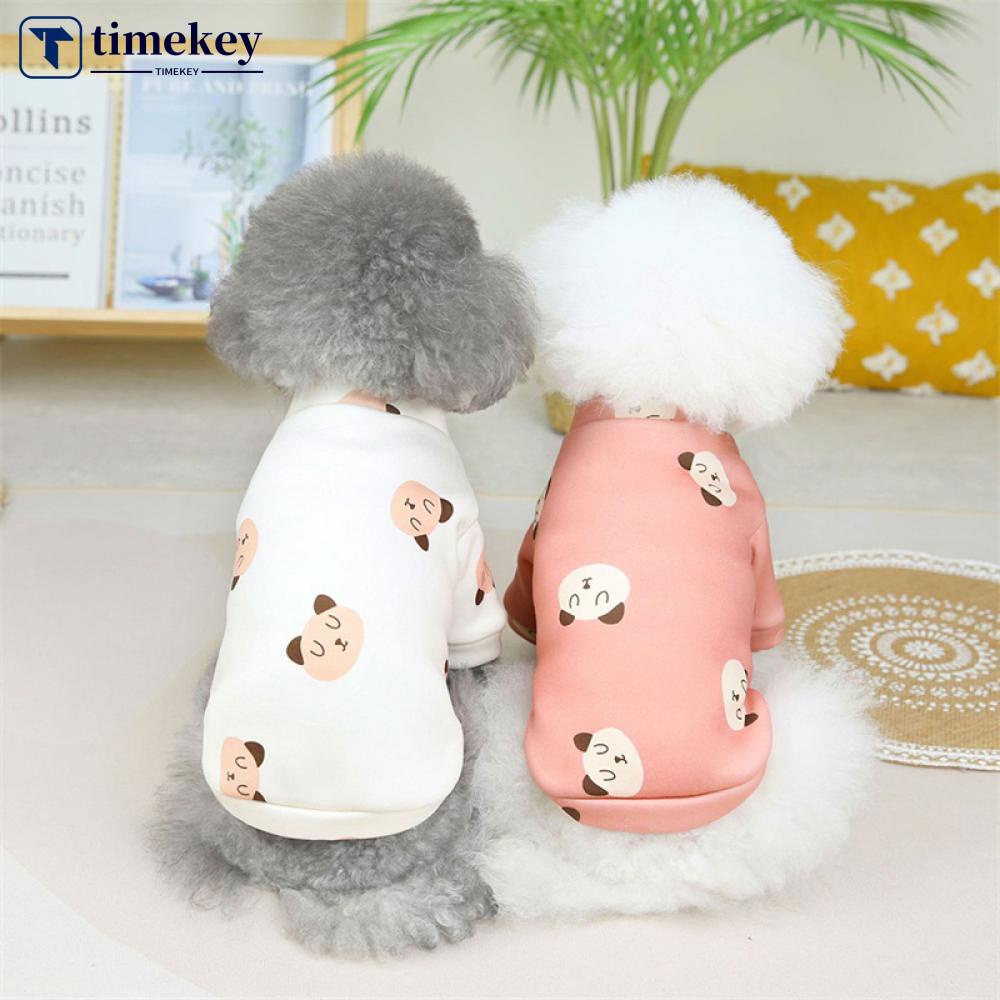 Timekey Baju Anjing / Kucing Motif Print Beruang Lucu Bahan Breathable Nyaman G2L1