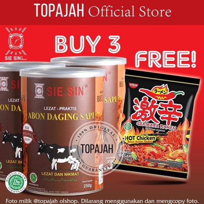 

Promo Awal tahun Abon sapi super spesial SIE SIN 250gr HALAL Promo Awal tahun