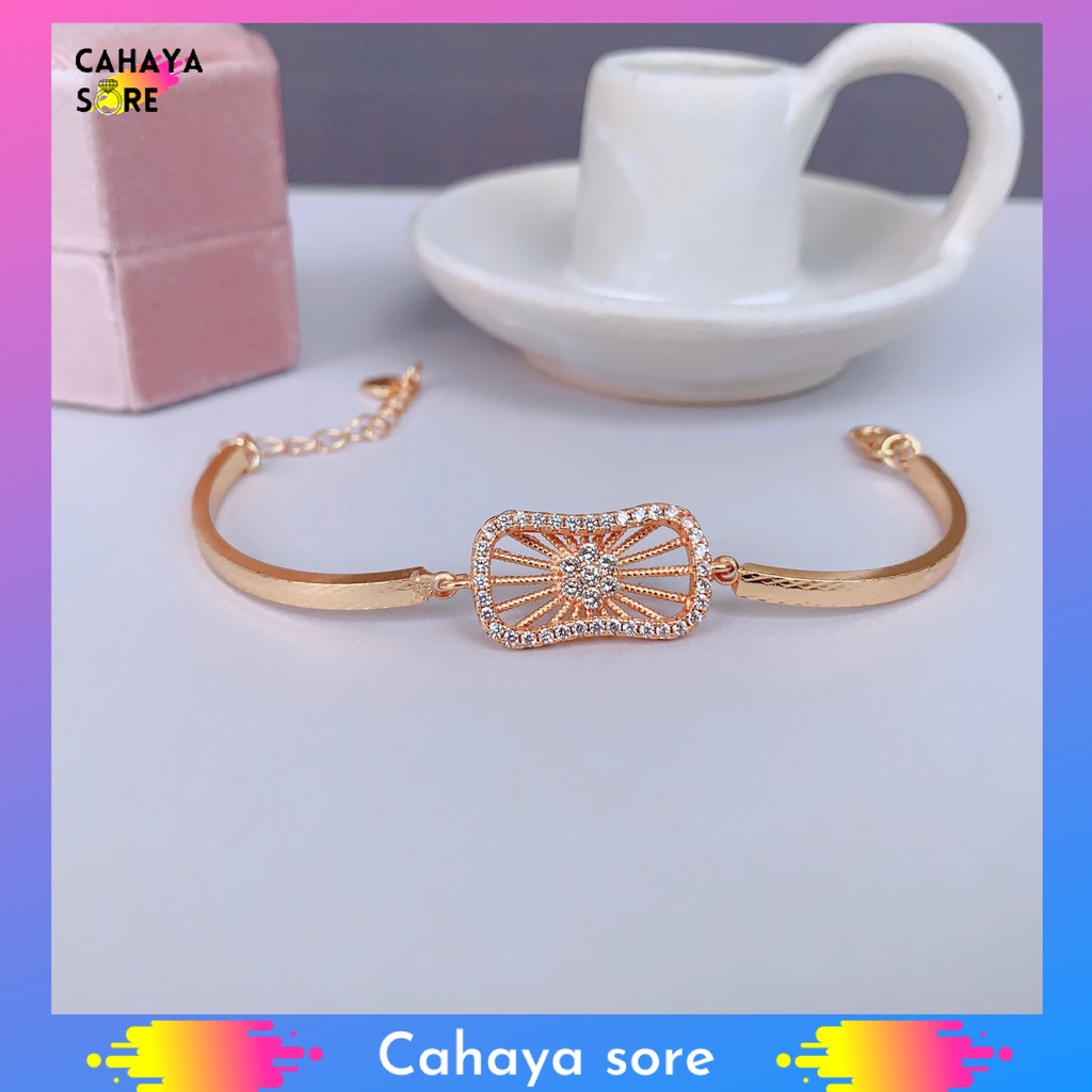 Gelang Xuping Gold Gelang Tangan Dewasa Rantai Permata Cantik G24