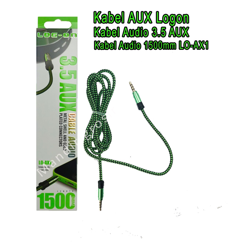 Kabel Audio 3.5 AUX *Kabel AUX Logon * Kabel Audio 1500mm  * LO-AX1