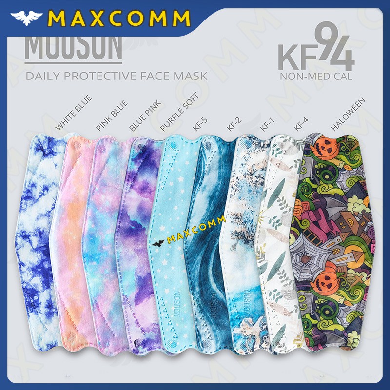 Masker Mouson KF94 Motif Warna isi 10 4 ply Masker Non Medis Sekali Pakai