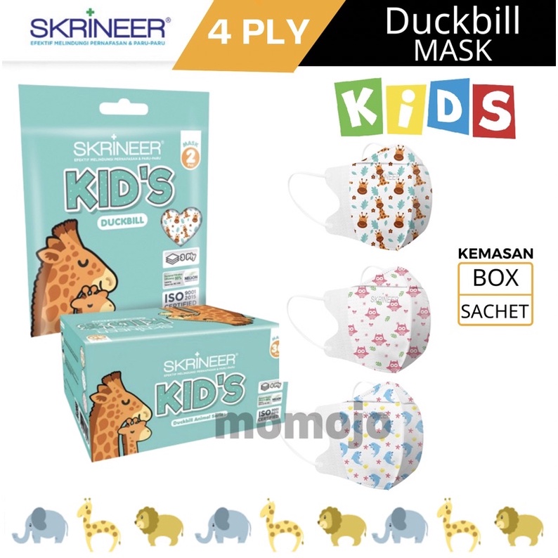 SKRINEER Masker Duckbill Kids Masker Anak Duckbill Animal Series