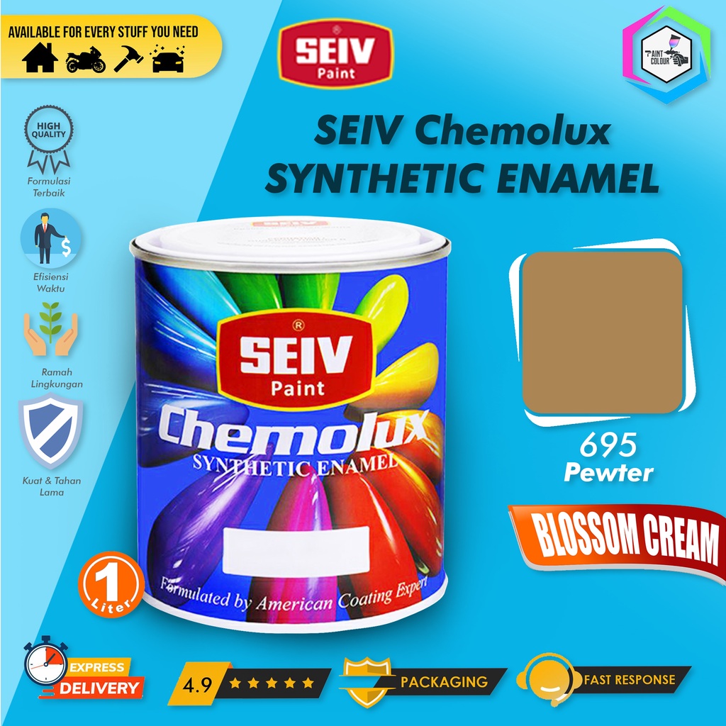 CAT BESI KAYU SEIV CHEMOLUX SUPER 695 Pewter