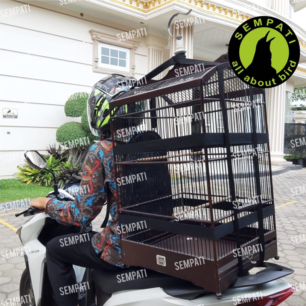 TAS GENDONGAN SANGKAR SEMPATI JARING TAS RANSEL GENDONG BAWA KANDANG BURUNG MURAI KOTAK LOVEBIRD