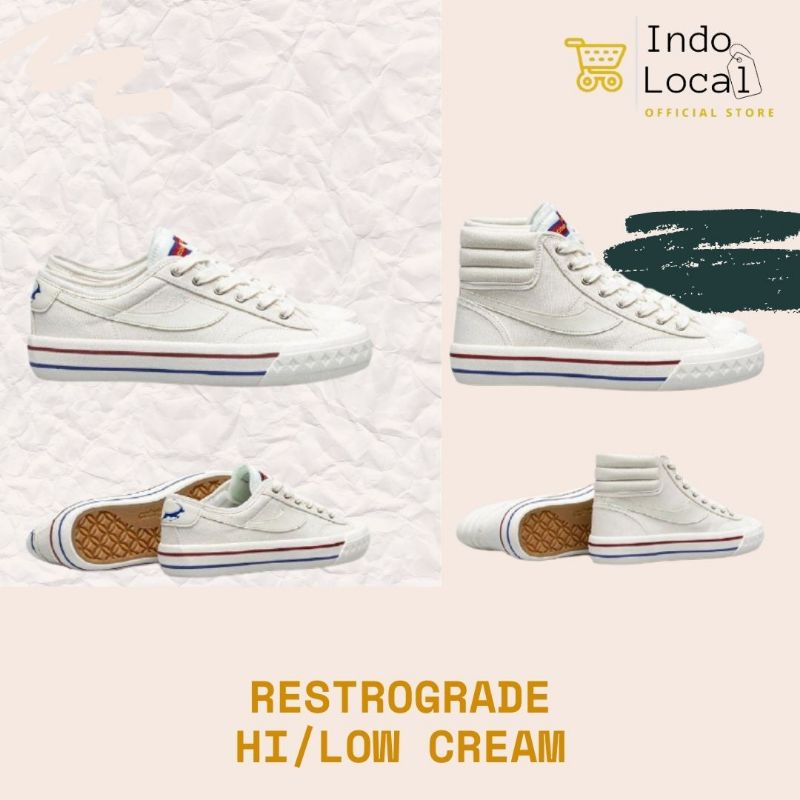 Sepatu Compass Retrograde Cream High / Low