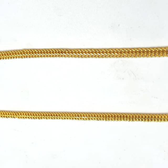 Kalung Holo double Chain Cantik Emas asli Kadar 875 berat 5 gram