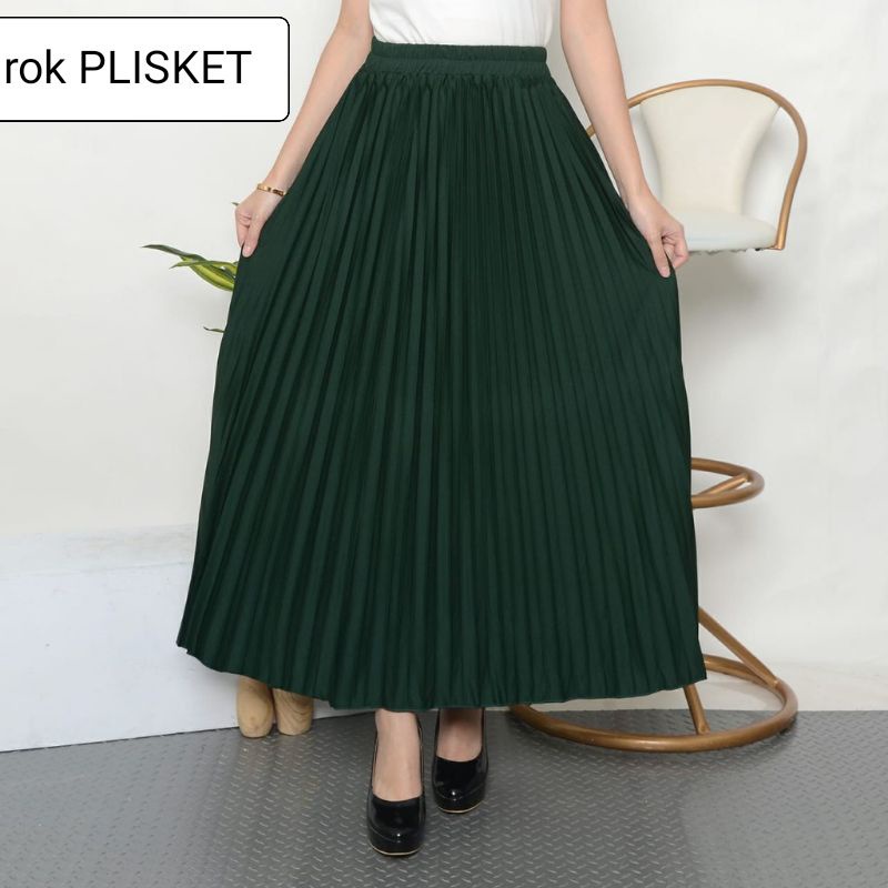 Rok plisket mayung hyget maxi skirt Rok wanita Mayung// muat bb 40-95 kg