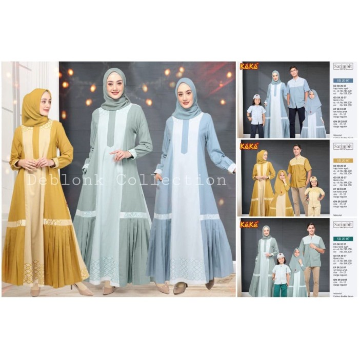 PREMIUM KEKE SARIMBIT GAMIS DEWASA SR 20 07 - BIRU, M