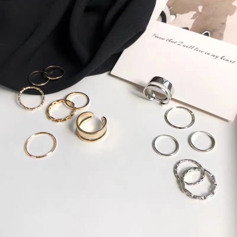 7pcs / Set Cincin Joint Untuk Pria Dan Wanita