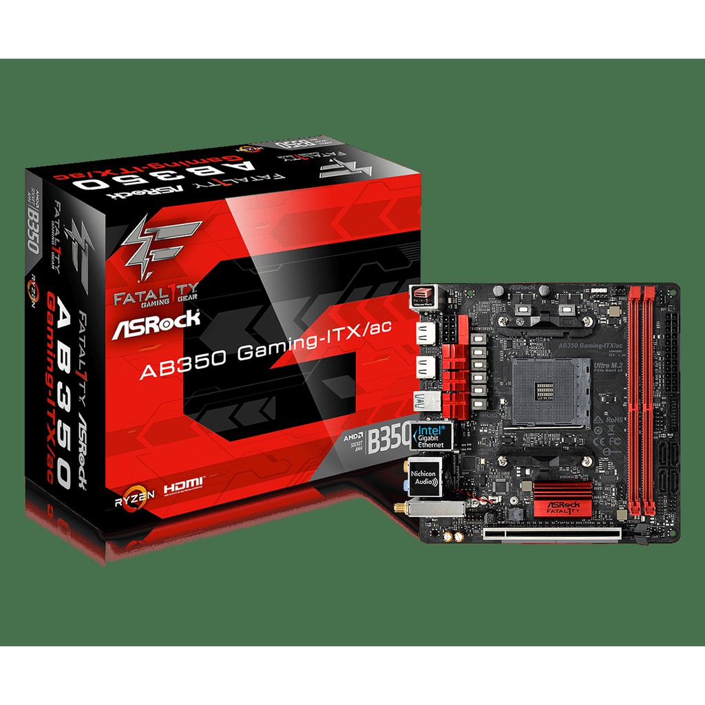 Asrock Fatal1ty Ab350 Gaming Itx Socket Am4 Ddr4 Shopee Indonesia