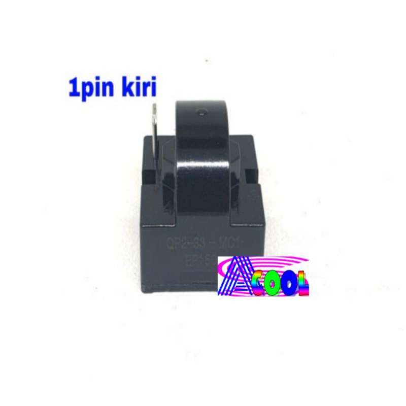 Relay Kulkas 1pin Kiri/PTC Rilay 1 Kaki Kiri/Relai/Rilai Kulkas