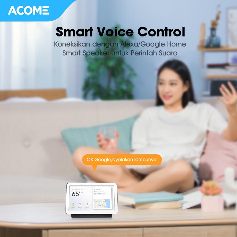 ACOME Smart Multimode Gateway Smart Control AI-GW02 Putih