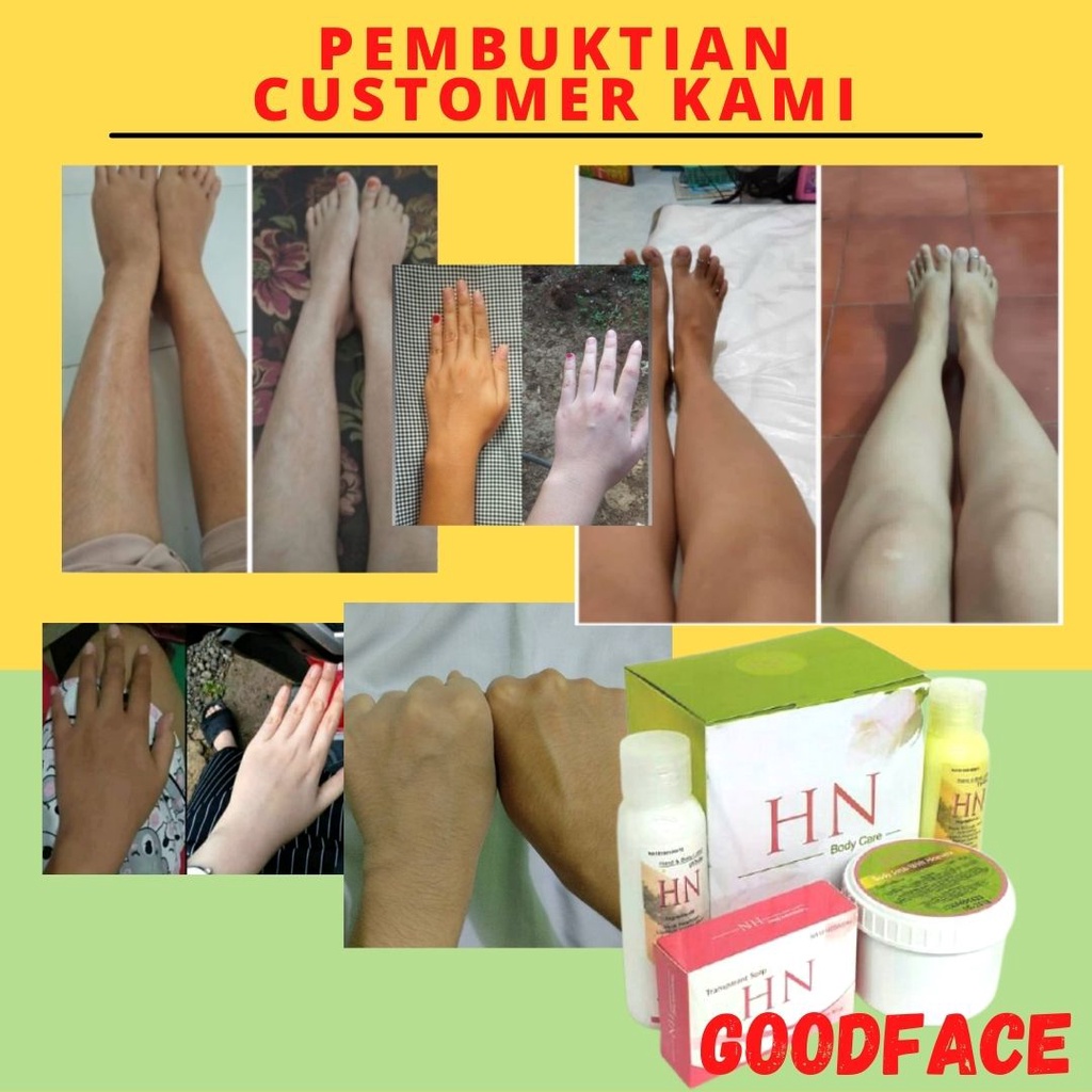 PAKET PEMUTIH BADAN BODY LOTION HN 4IN1 AMPUH BPOM