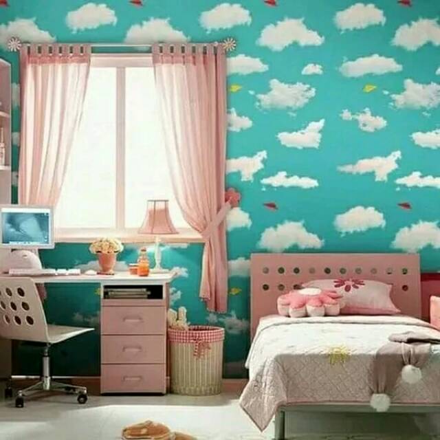 Paling Murah Wallpaper  Sticker  Dinding Langit Biru Awan  