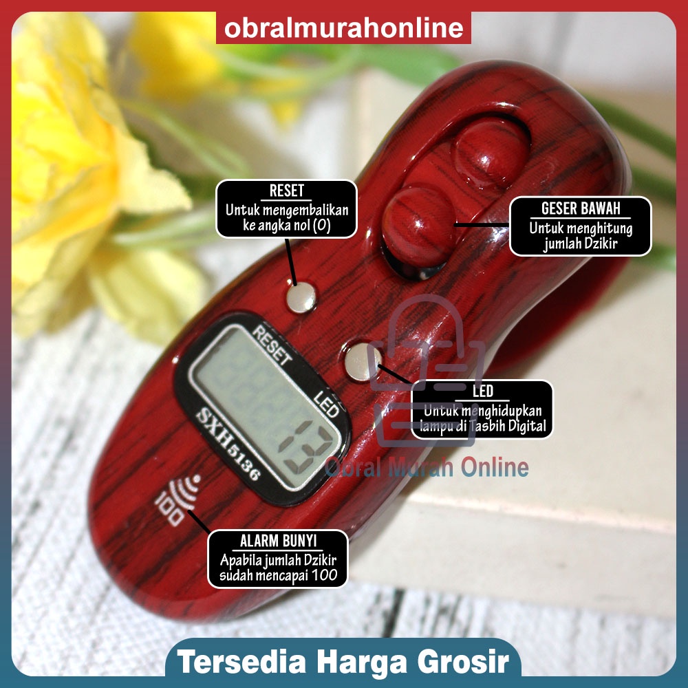 SXH TASBIH DIGITAL LED + ALARM MODEL TERBARU (60646)