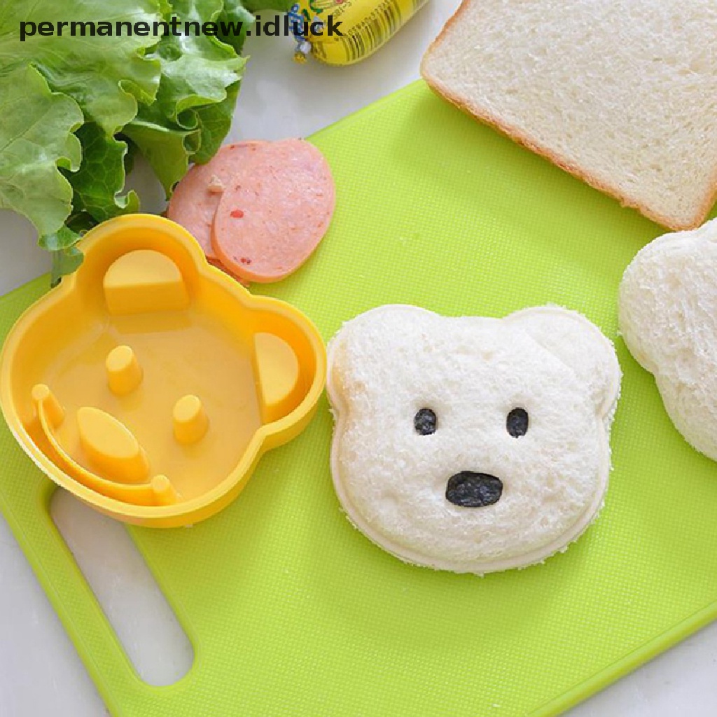 Cetakan Pemotong Kue Roti Sandwich Bentuk Kartun Beruang Untuk Dapur