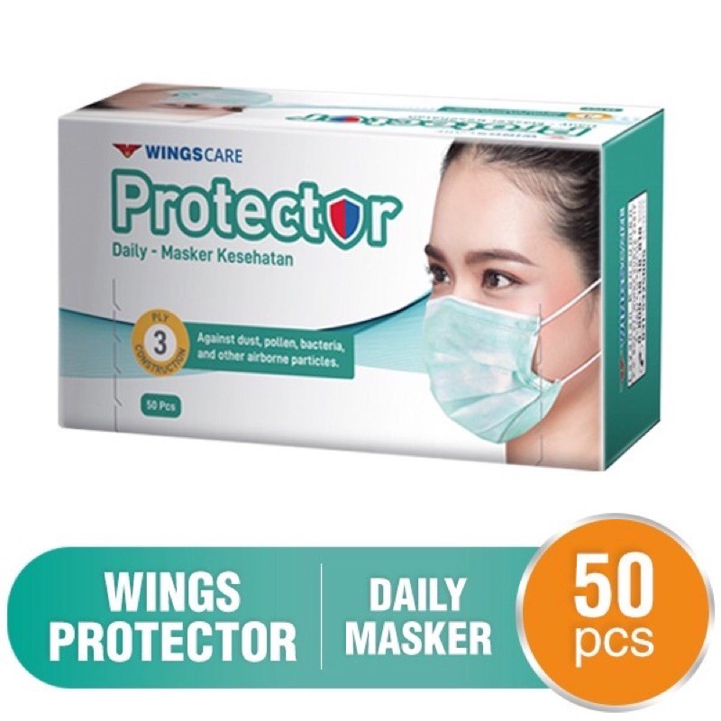 Masker Protector Wings 3ply isi 50 - Masker Surgical isi 50