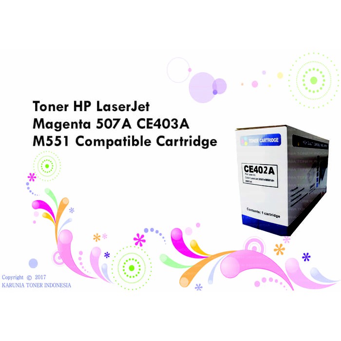 Cartridge Compatible Toner For Printer HP LaserJet Magenta 507A CE403A 500 M551 MFP M575f